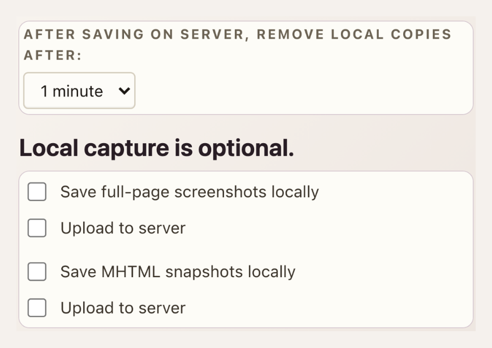 Zoomed browser extension retention controls.