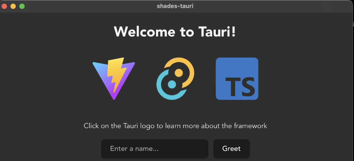 Tauri example UI screenshot