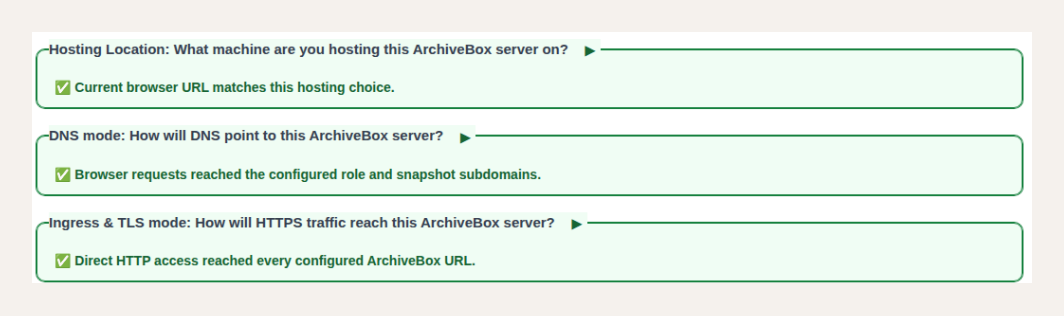 Zoomed setup wizard checks for hosting, DNS, and ingress.